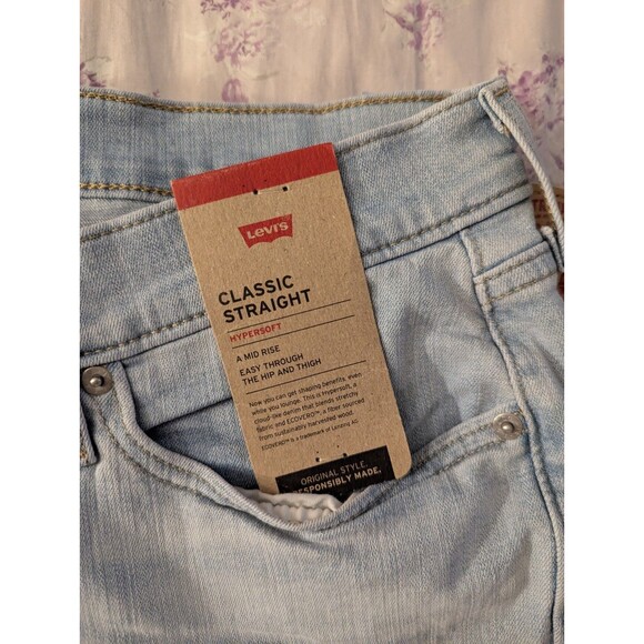Levis Women's Classic Straight Jeans Plus Size 24W M Denim Stretch NWT - Picture 8 of 8